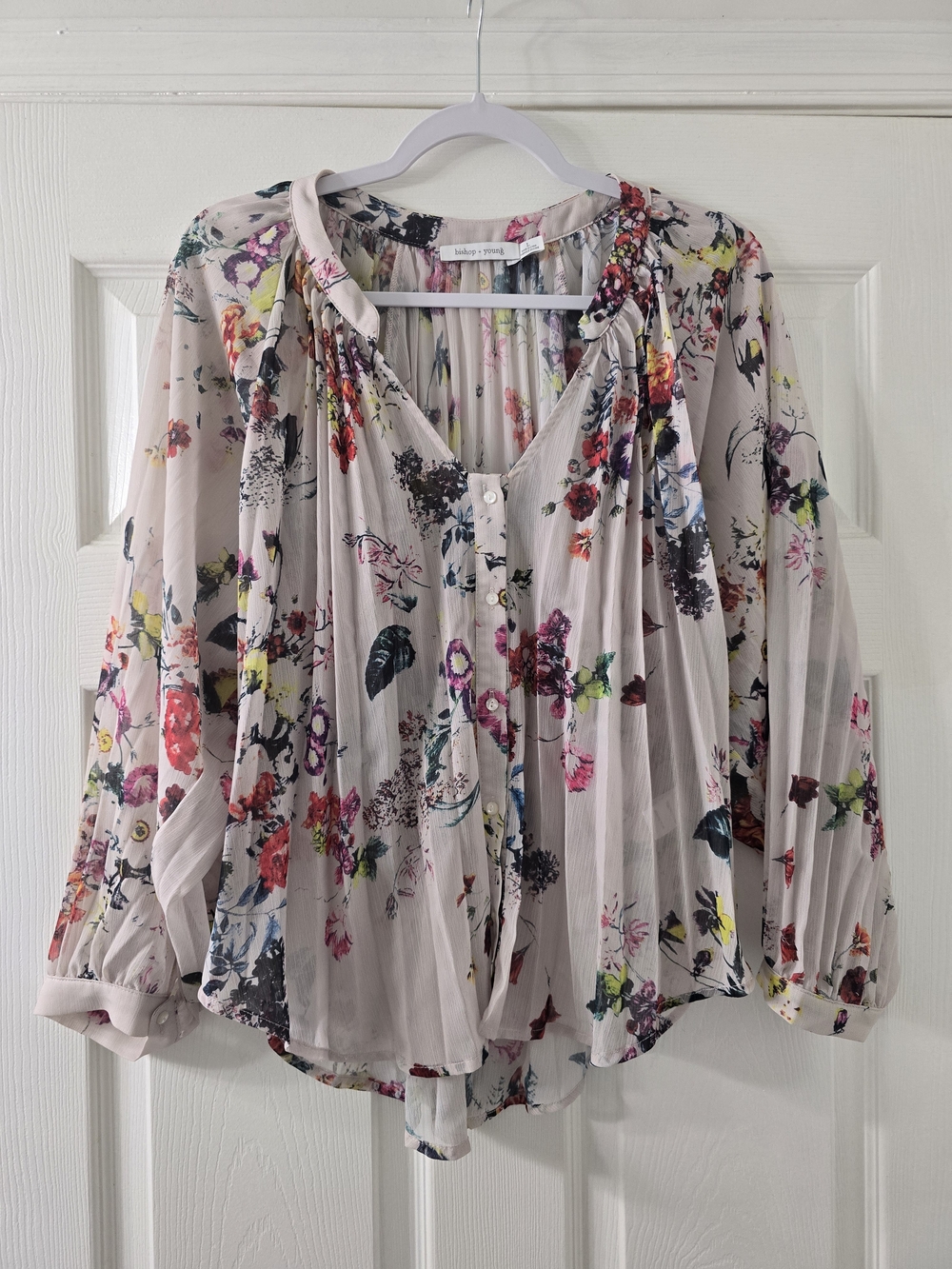 NWOT Bishop + Young Floral Peasant Blouse - Large
